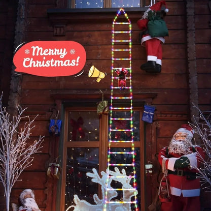 LED Christmas Decorative Light,USB Powered Christmas Decorative Ladder Light with Santa Clause, Christmas Decoration Light Indoor Outdoor